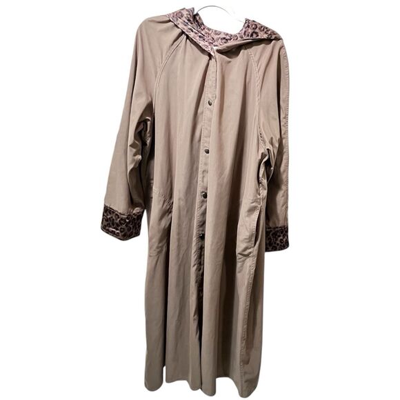 Sackables Women's Reversible Full Length Coat, Leopard Print Brown Vintage XL - Picture 1 of 9